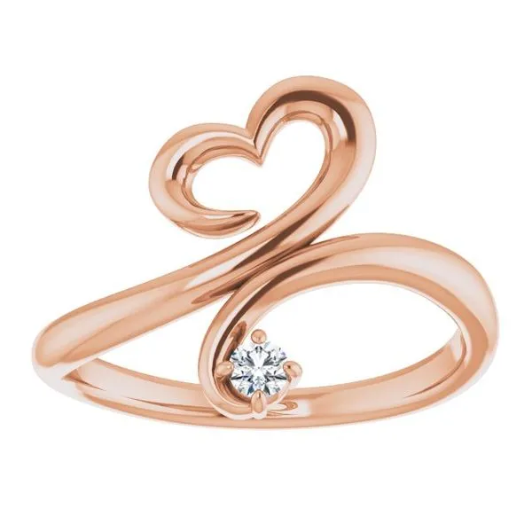 Accented Heart Ring Image 3 Milan's Jewelry Inc Sarasota, FL
