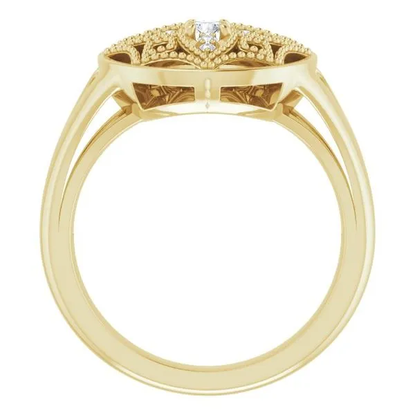 Accented Vintage-Inspired Ring Image 2 Arnold's Jewelry and Gifts Logansport, IN