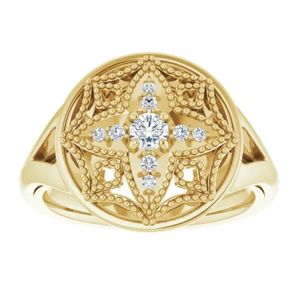 Accented Vintage-Inspired Ring Image 3 Hopman Jewelers Elkhart, IN