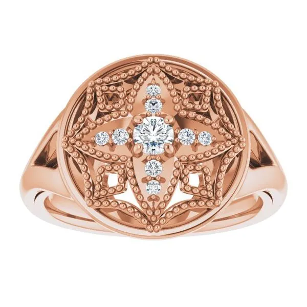 Accented Vintage-Inspired Ring Image 3 Hopman Jewelers Elkhart, IN