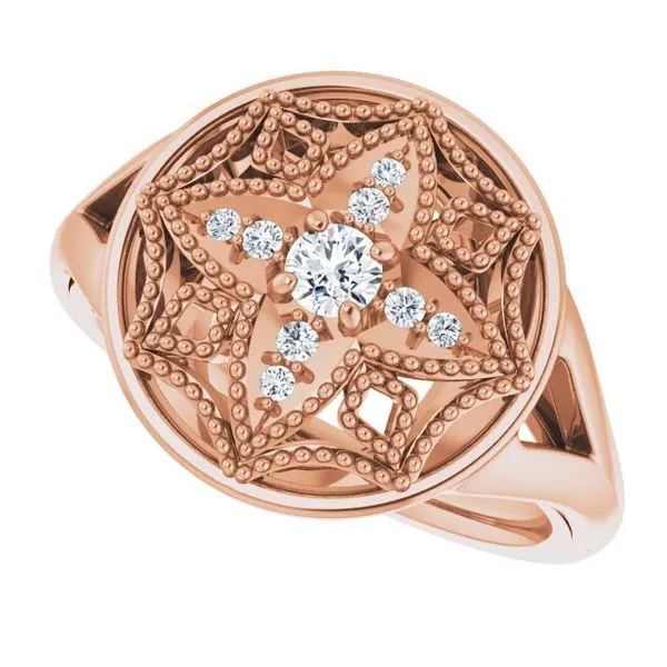 Accented Vintage-Inspired Ring Image 5 D'Errico Jewelry Scarsdale, NY