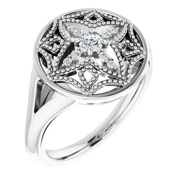 Accented Vintage-Inspired Ring Milan's Jewelry Inc Sarasota, FL