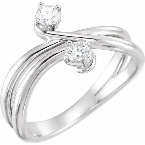 Two-Stone Bypass Ring M. J. Thomas Jewelers, Ltd. Stratford, CT