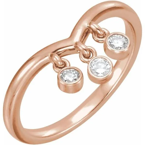 Three-Stone Fringe V Ring Smith Jewelers Franklin, VA