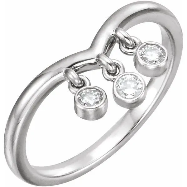 Three-Stone Fringe V Ring Holly's Jewelry Mountain Home, AR