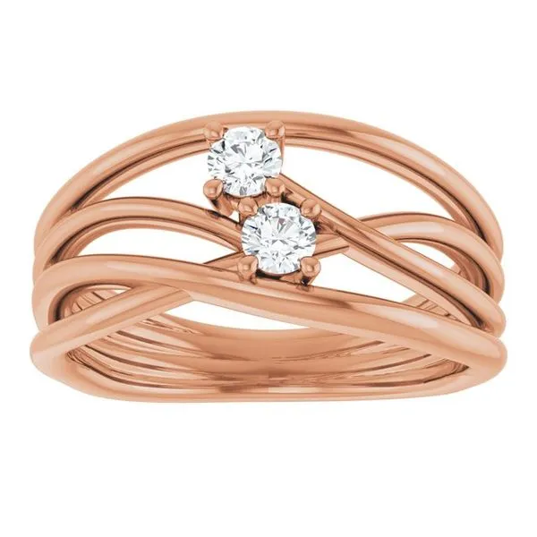 Two-Stone Bypass Ring Image 3 Hopman Jewelers Elkhart, IN