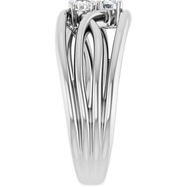 Two-Stone Bypass Ring Image 4 Hopman Jewelers Elkhart, IN