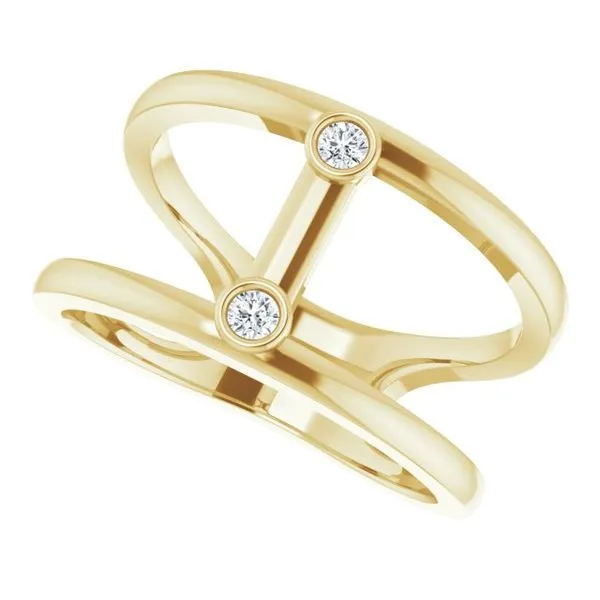 Two-Stone Negative Space Ring Image 5 Rasmussen Jewelers Spanish Fork, UT