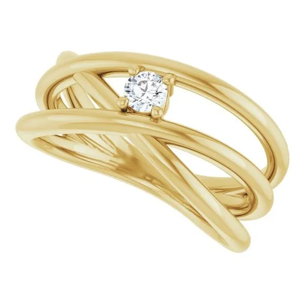 Solitaire Negative Space Ring Image 5 Milan's Jewelry Inc Sarasota, FL