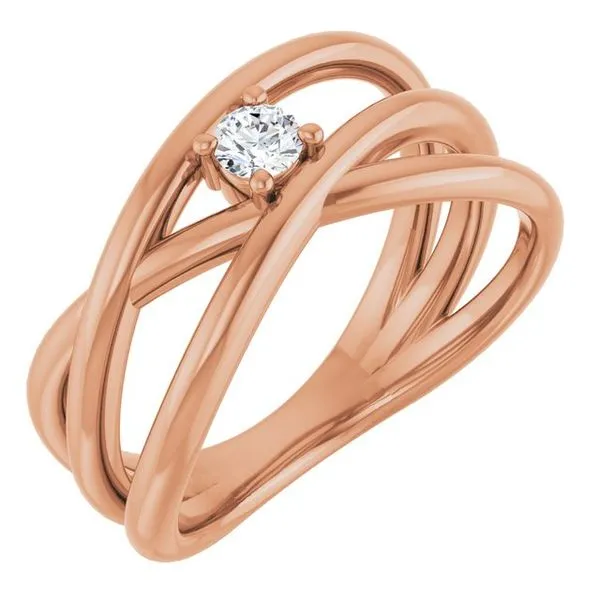 Solitaire Negative Space Ring Milan's Jewelry Inc Sarasota, FL