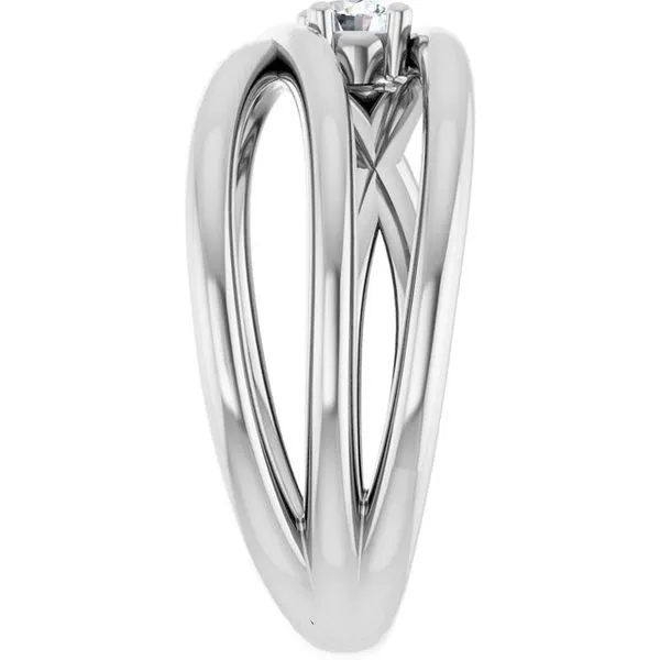 Solitaire Negative Space Ring Image 4 Hopman Jewelers Elkhart, IN