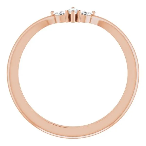 Three-Stone V Ring Image 2 Milan's Jewelry Inc Sarasota, FL