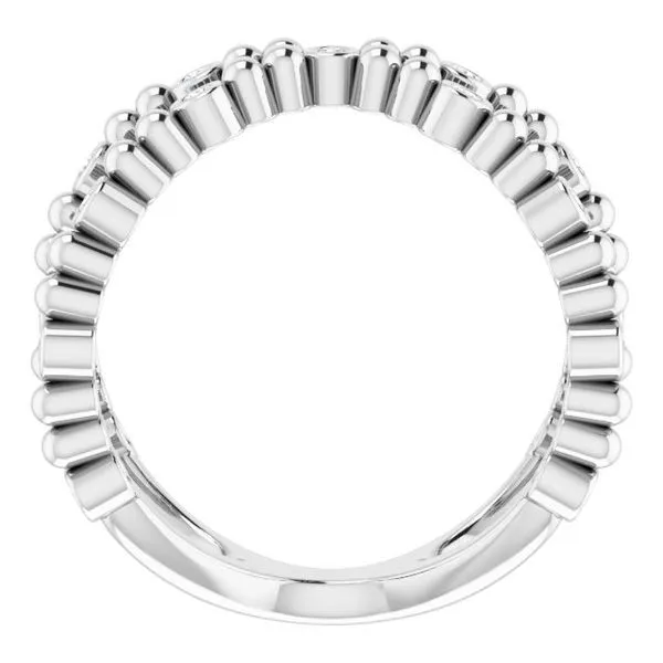 Beaded Negative Space Ring Image 2 Milan's Jewelry Inc Sarasota, FL