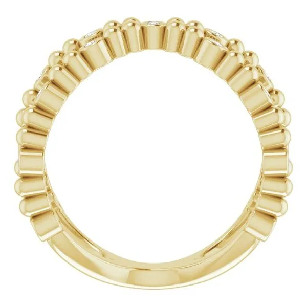 Beaded Negative Space Ring Image 2 Hopman Jewelers Elkhart, IN