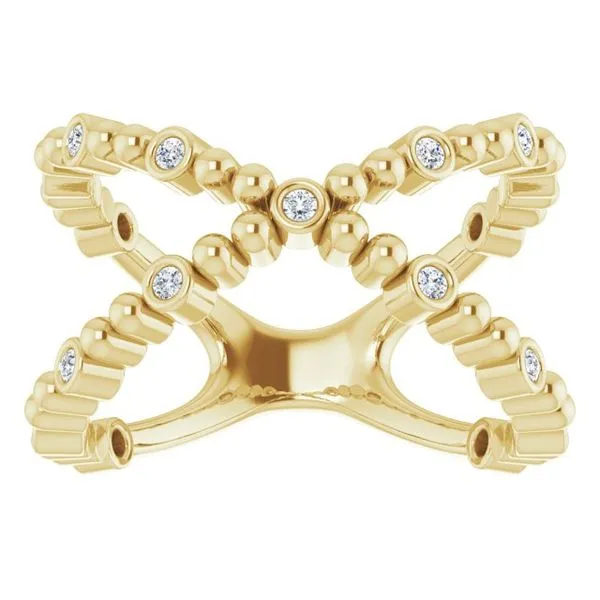 Beaded Negative Space Ring Image 3 Milan's Jewelry Inc Sarasota, FL