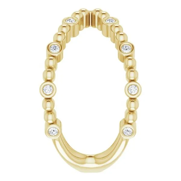 Beaded Negative Space Ring Image 4 Milan's Jewelry Inc Sarasota, FL