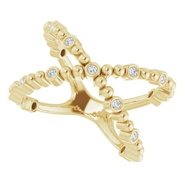 Beaded Negative Space Ring Image 5 Hopman Jewelers Elkhart, IN