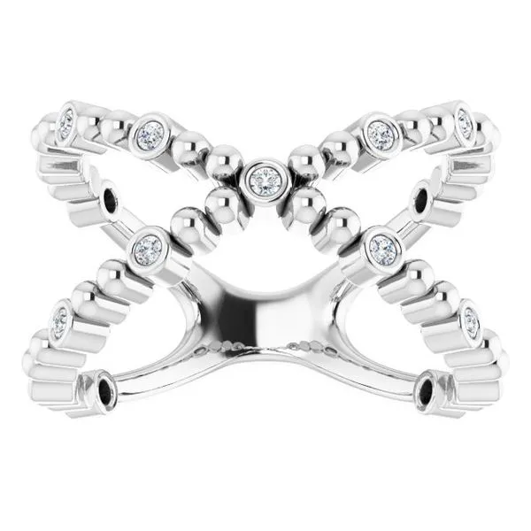 Beaded Negative Space Ring Image 3 Milan's Jewelry Inc Sarasota, FL