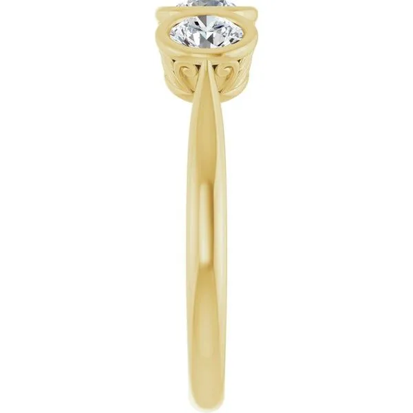 Three-Stone Bezel-Set Anniversary Band Image 4 Mead Jewelers Enid, OK