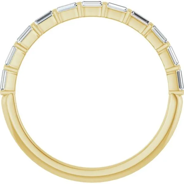 Bar Channel-Set Anniversary Band Image 2 Gold'N Creations Gretna, LA