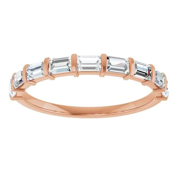 Bar Channel-Set Anniversary Band Image 3 Gold'N Creations Gretna, LA