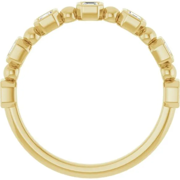 Beaded Bezel-Set Anniversary Band Image 2 Grayson & Co. Jewelers Iron Mountain, MI
