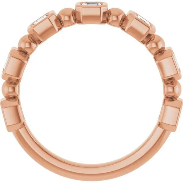 Beaded Bezel-Set Anniversary Band Image 2 Grayson & Co. Jewelers Iron Mountain, MI