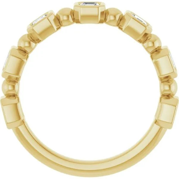 Beaded Bezel-Set Anniversary Band Image 2 Grayson & Co. Jewelers Iron Mountain, MI