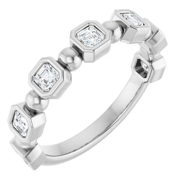 Beaded Bezel-Set Anniversary Band Mead Jewelers Enid, OK