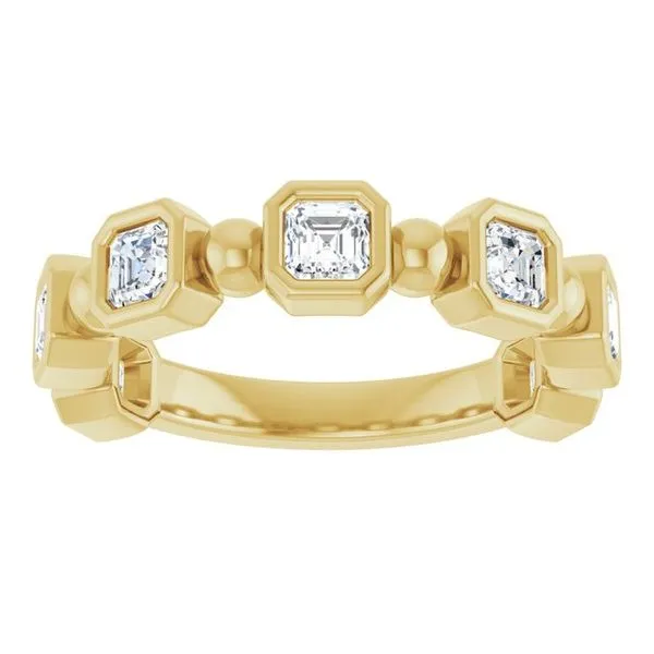 Beaded Bezel-Set Anniversary Band Image 3 Allain's Jewelry New Iberia, LA