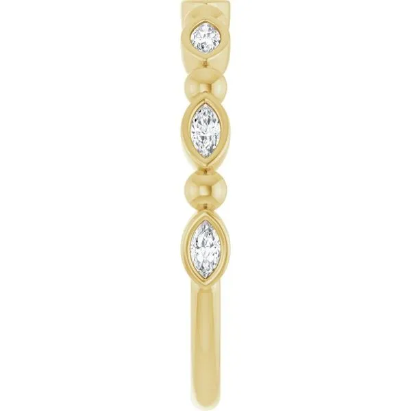 Beaded Bezel-Set Anniversary Band Image 4 Mead Jewelers Enid, OK