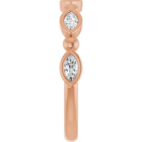 Beaded Bezel-Set Anniversary Band Image 4 Mead Jewelers Enid, OK