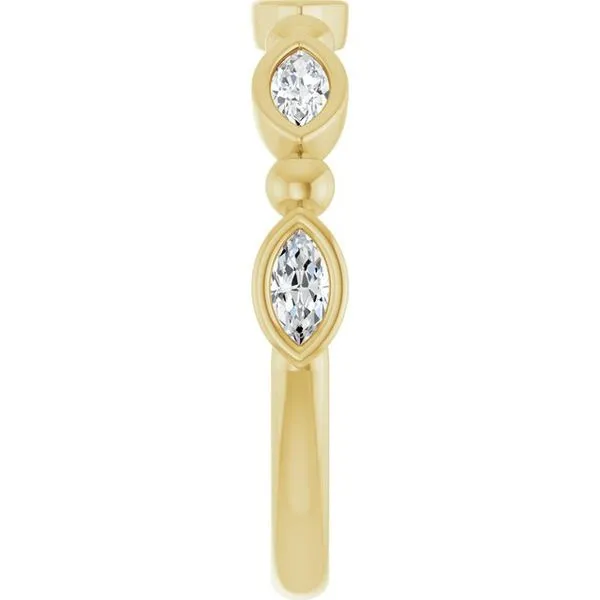 Beaded Bezel-Set Anniversary Band Image 4 Mead Jewelers Enid, OK