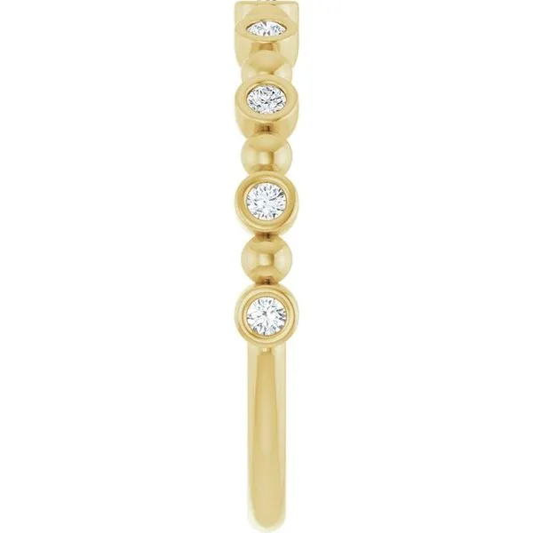 Beaded Bezel-Set Anniversary Band Image 4 Mead Jewelers Enid, OK