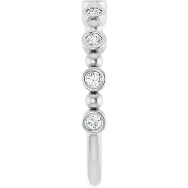 Beaded Bezel-Set Anniversary Band Image 4 Mead Jewelers Enid, OK