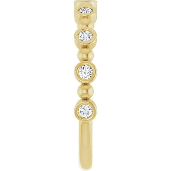 Beaded Bezel-Set Anniversary Band Image 4 Mead Jewelers Enid, OK