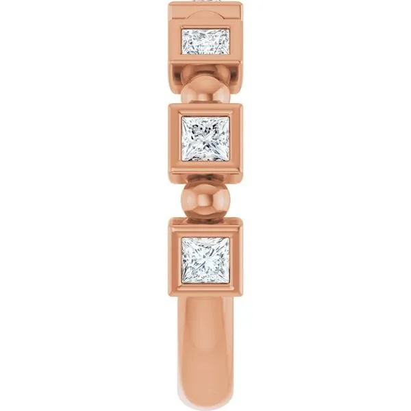 Beaded Bezel-Set Anniversary Band Image 4 Gold'N Creations Gretna, LA