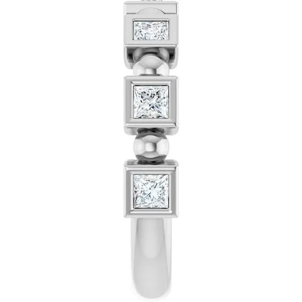 Beaded Bezel-Set Anniversary Band Image 4 Gold'N Creations Gretna, LA