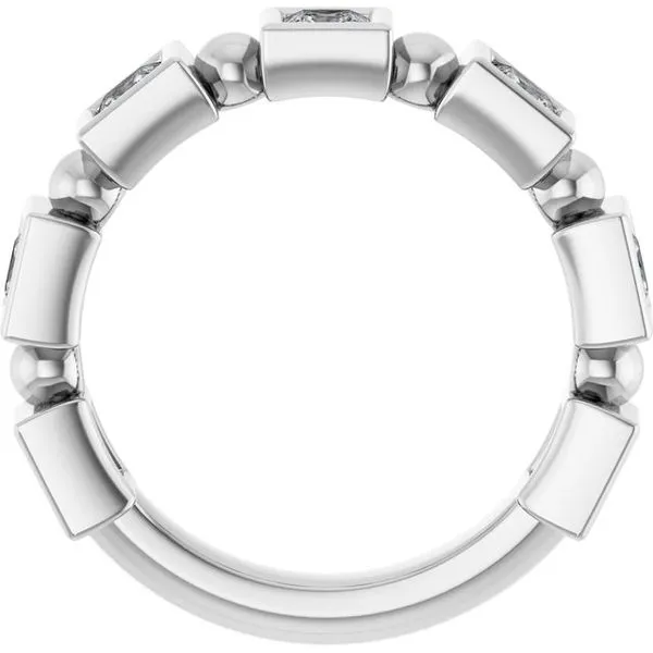 Beaded Bezel-Set Anniversary Band Image 2 L & L jewelers Scarborough, ME