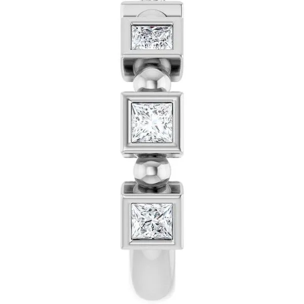 Beaded Bezel-Set Anniversary Band Image 4 L & L jewelers Scarborough, ME