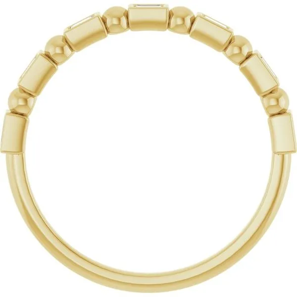 Beaded Bezel-Set Anniversary Band Image 2 Allain's Jewelry New Iberia, LA