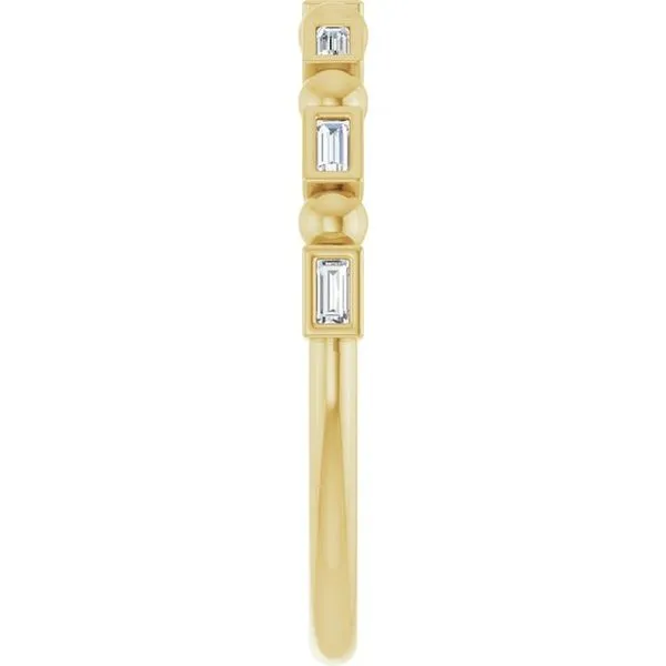 Beaded Bezel-Set Anniversary Band Image 4 Allain's Jewelry New Iberia, LA