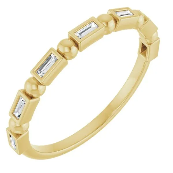 Beaded Bezel-Set Anniversary Band Gold'N Creations Gretna, LA