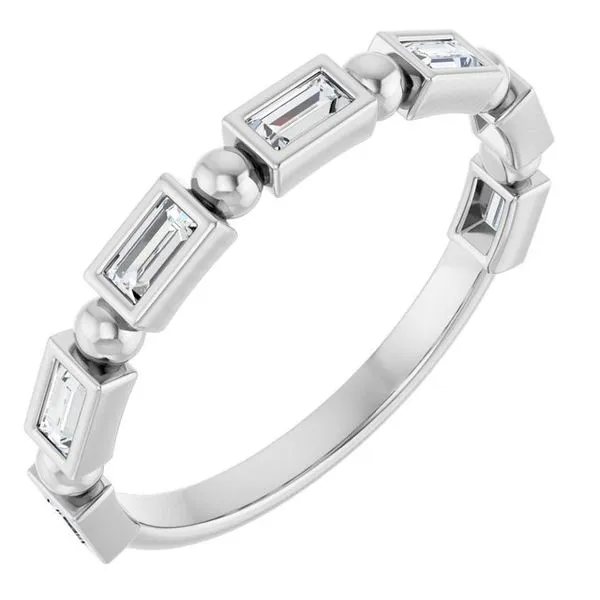 Beaded Bezel-Set Anniversary Band Gold'N Creations Gretna, LA