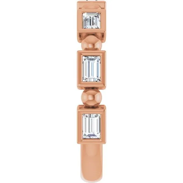 Beaded Bezel-Set Anniversary Band Image 4 Gold'N Creations Gretna, LA