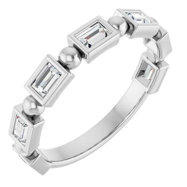 Beaded Bezel-Set Anniversary Band Allain's Jewelry New Iberia, LA
