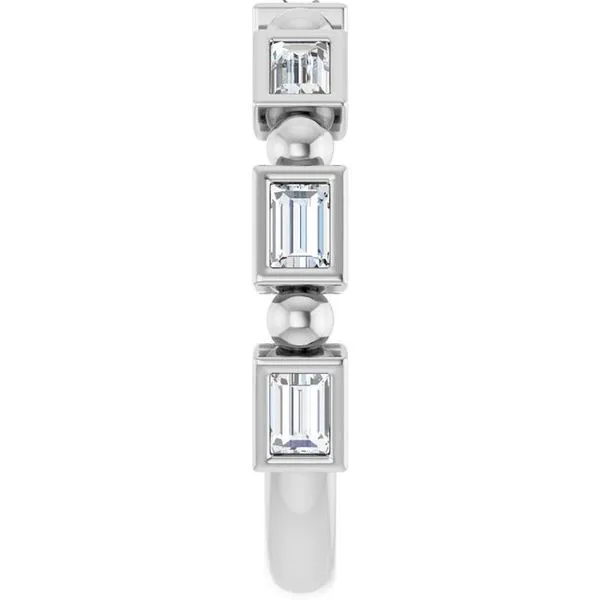 Beaded Bezel-Set Anniversary Band Image 4 Allain's Jewelry New Iberia, LA