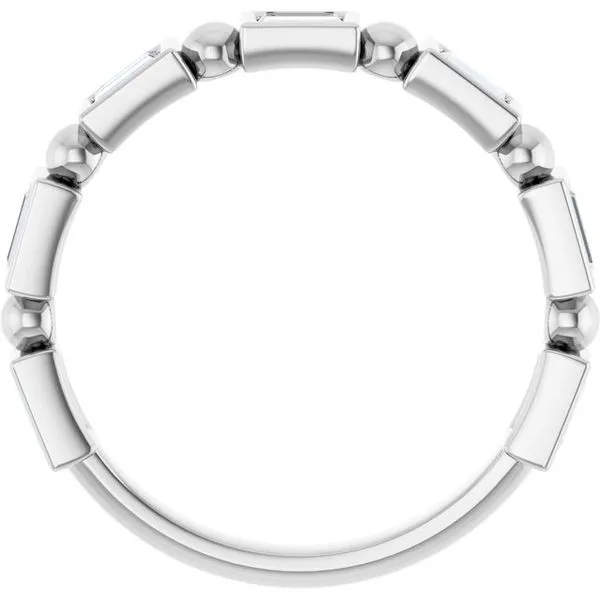 Beaded Bezel-Set Anniversary Band Image 2 Gold'N Creations Gretna, LA