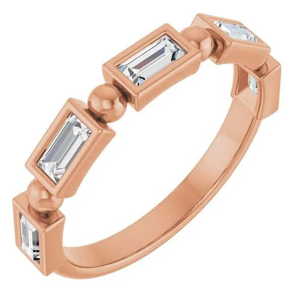 Beaded Bezel-Set Anniversary Band Mead Jewelers Enid, OK