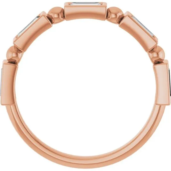 Beaded Bezel-Set Anniversary Band Image 2 Mead Jewelers Enid, OK